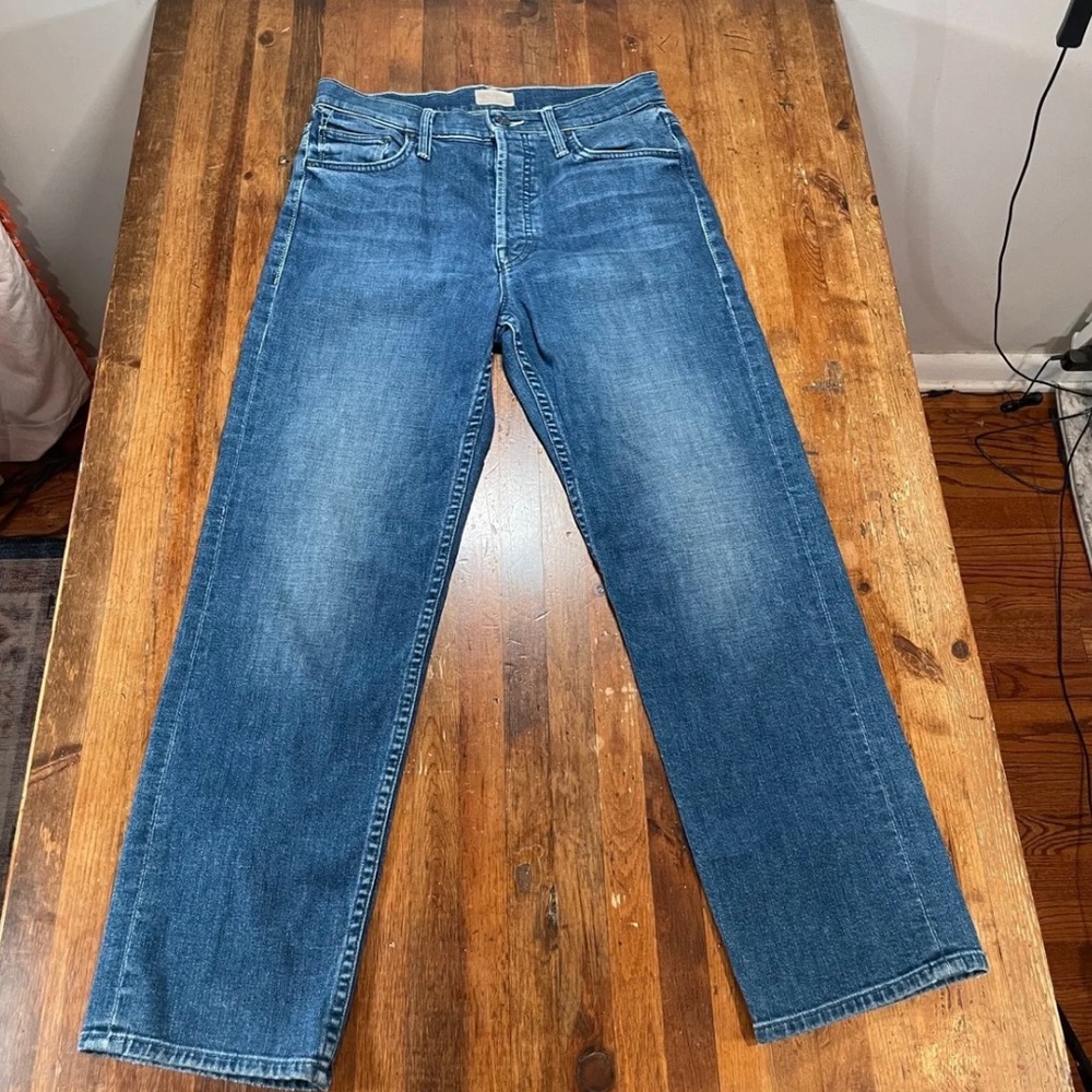EUC Mother Jeans Womens 28x26 Blue Denim The Tomcat High Rise Ankle